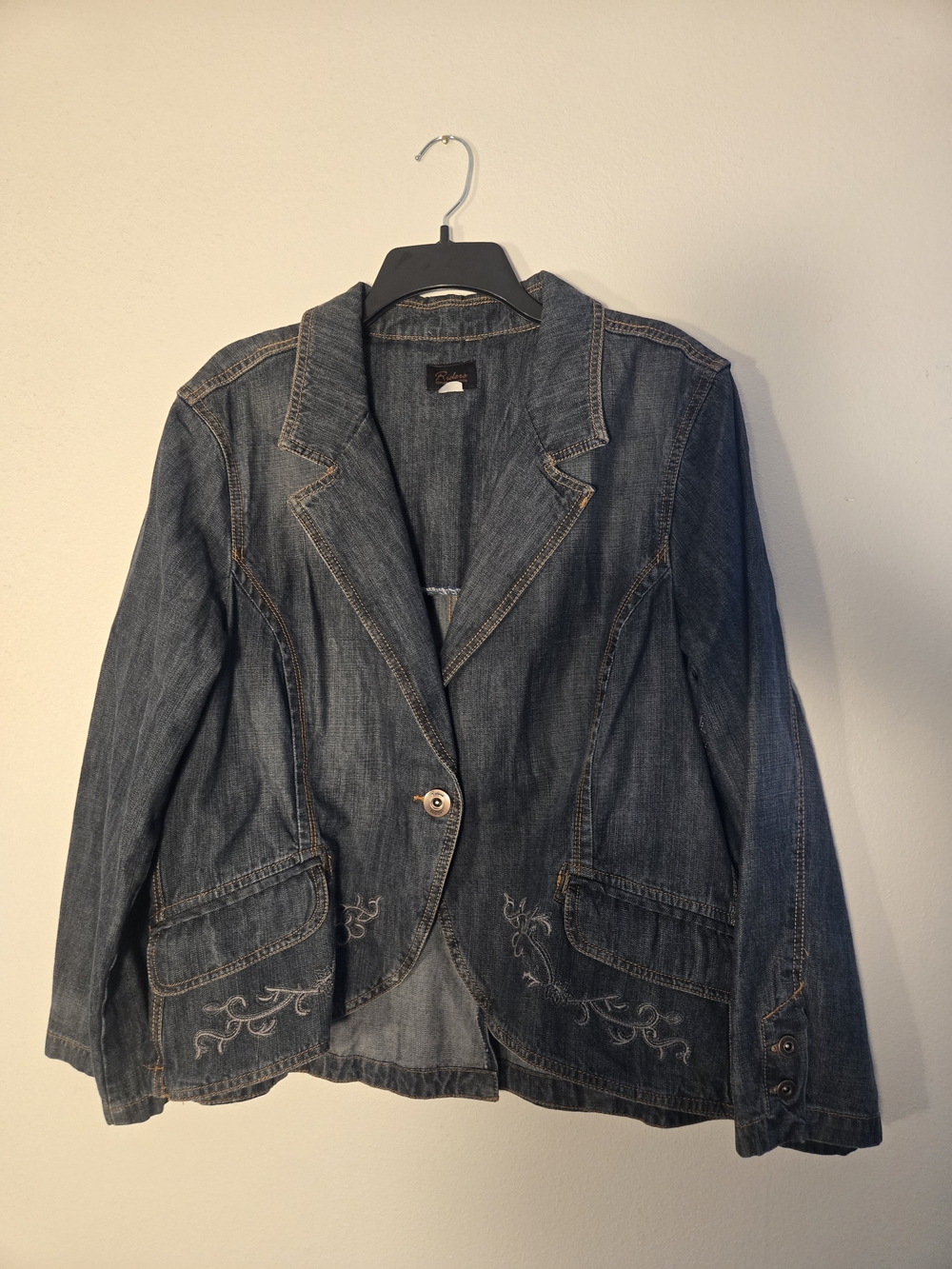 Riders by Lee Dark Wash Denim Blazer Jacket